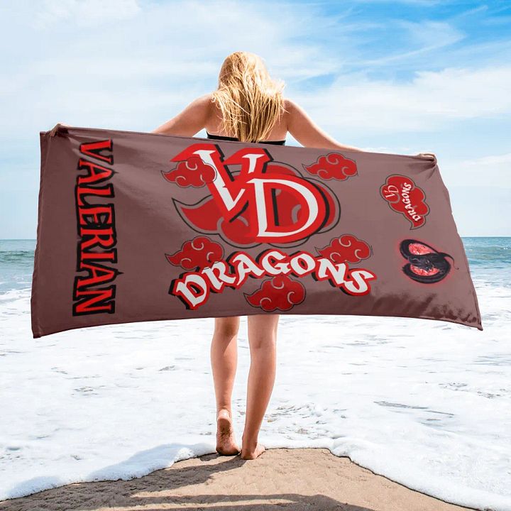 valerian dragons towel (red) product image (2)