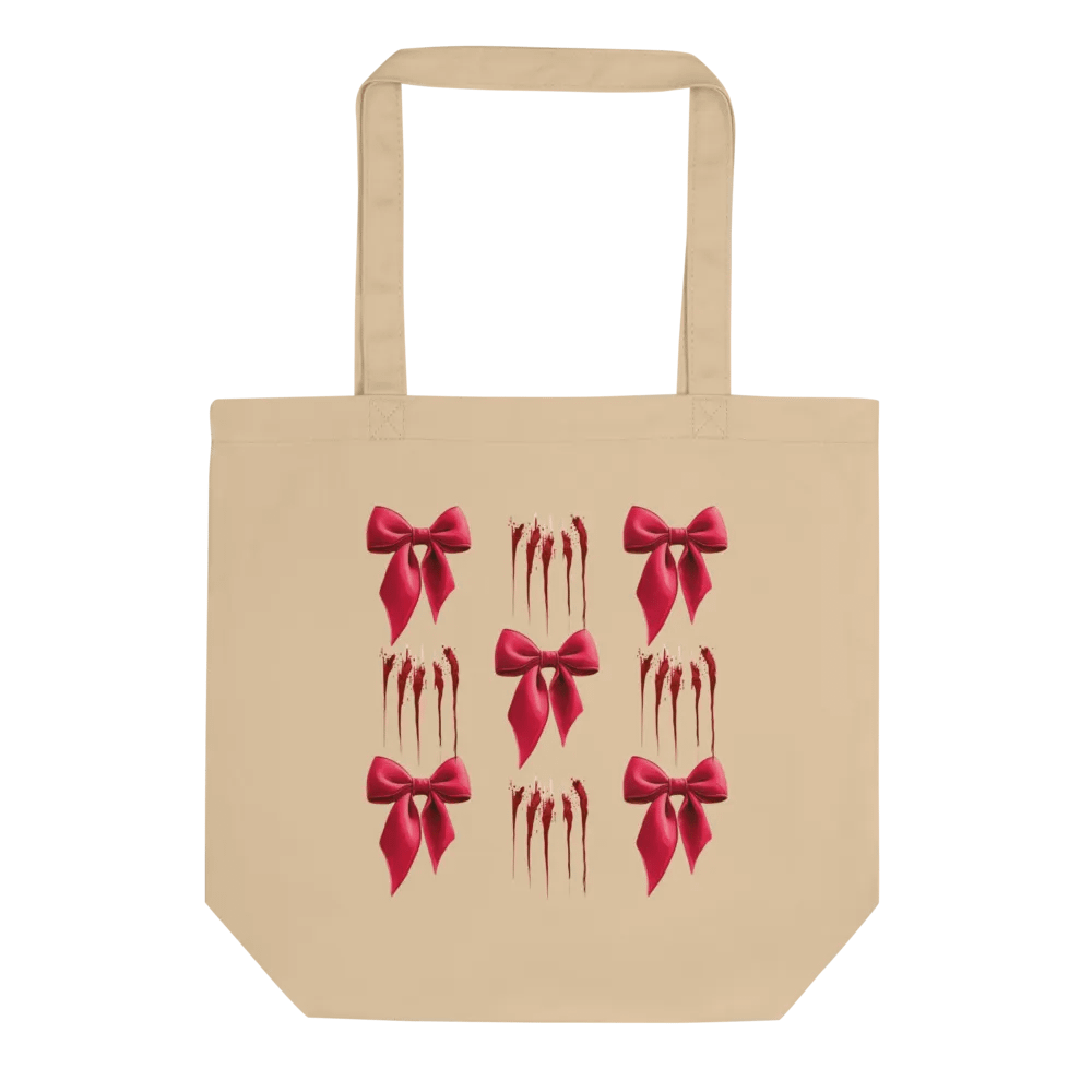 Romantic Bloody Bows True Crime Natural Canvas Bag product image (3)
