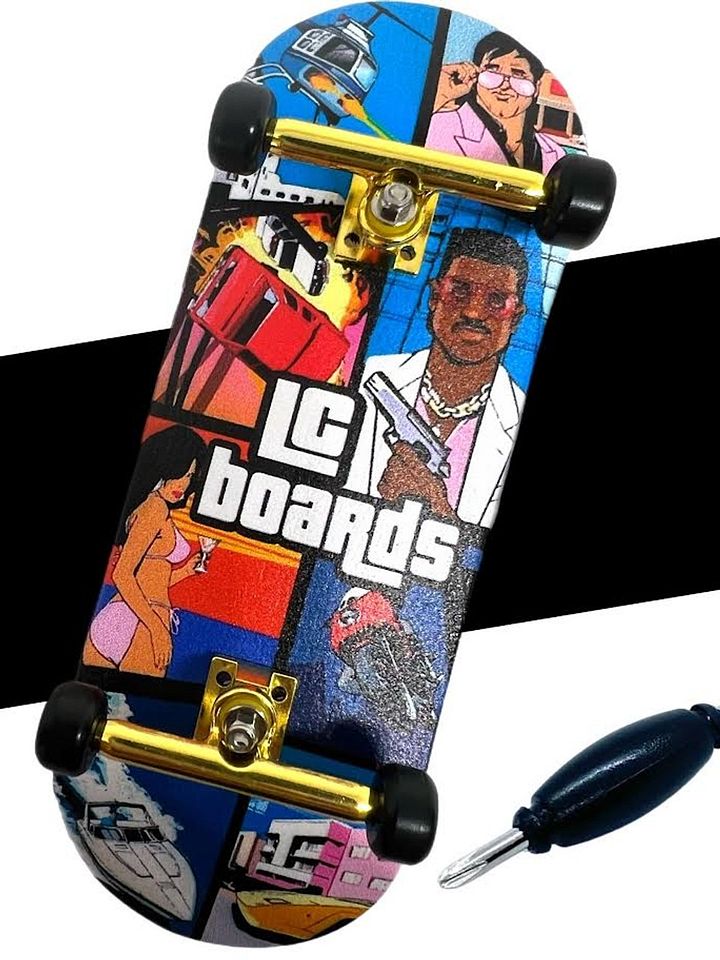 LC BOARDS 98X34 COMPLETE GTA GRAPHIC FOAM GRIP TAPE product image (1)