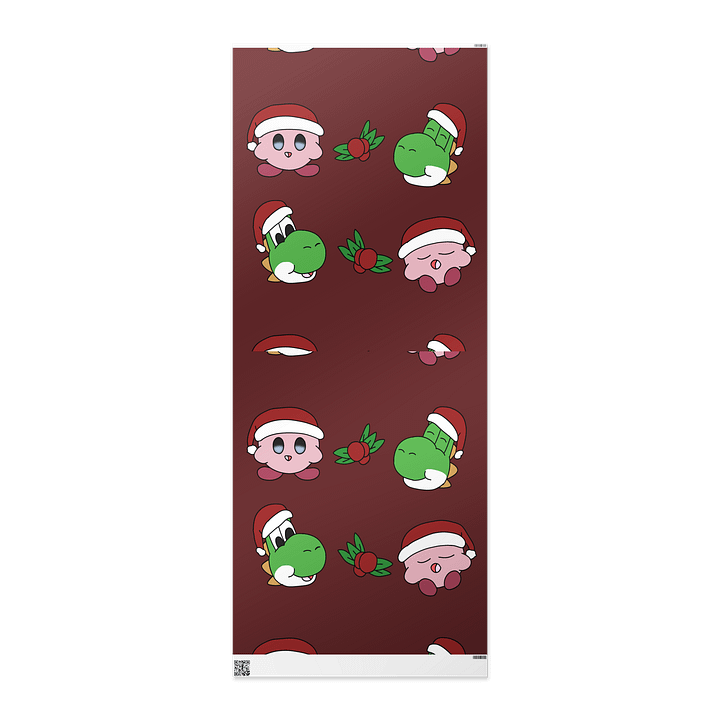 Yoshi and Kirby Christmas wrapping paper product image (2)
