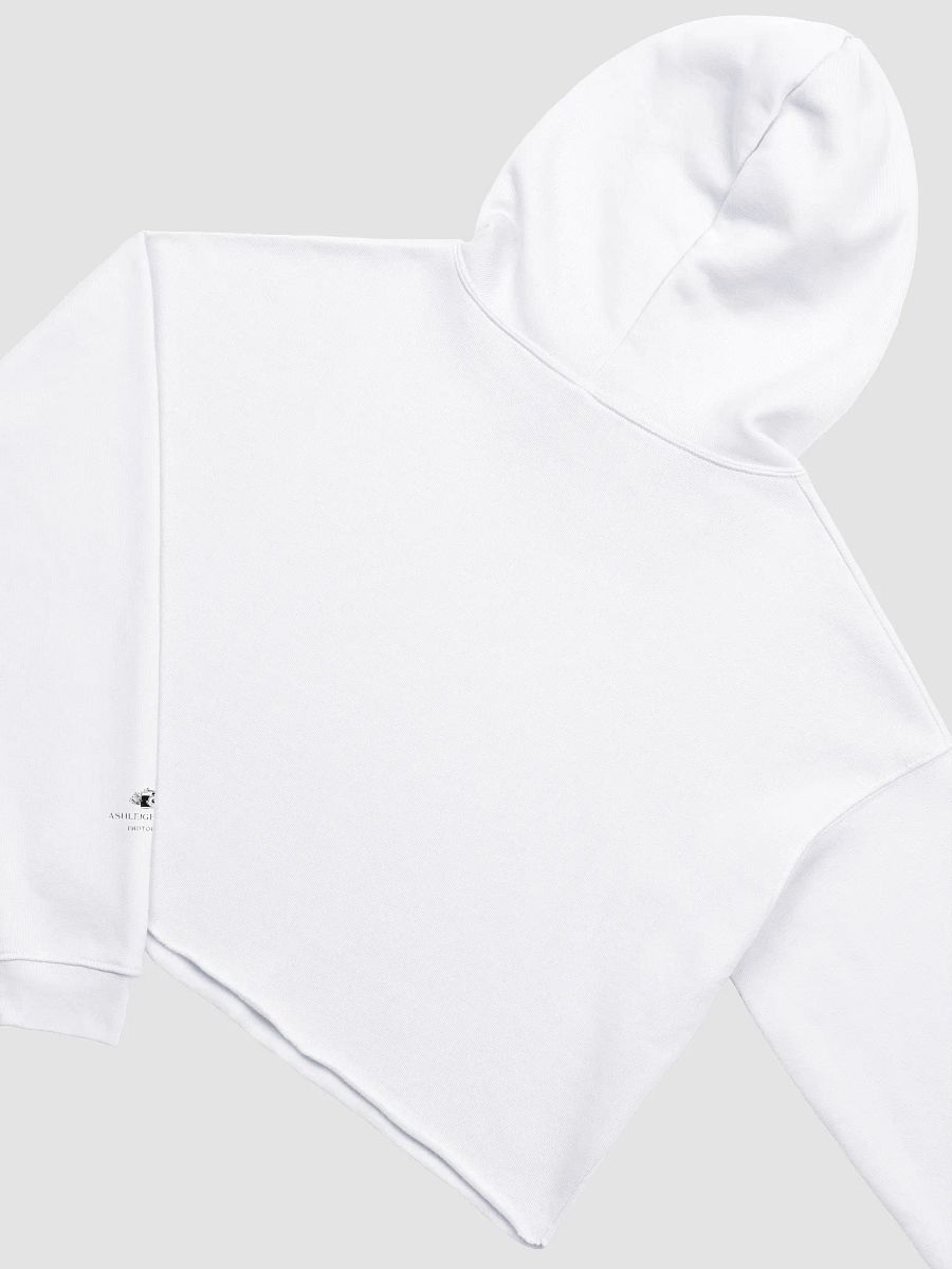 Golden Gate Park Raccoons Crop Top Hoodie (White) product image (4)