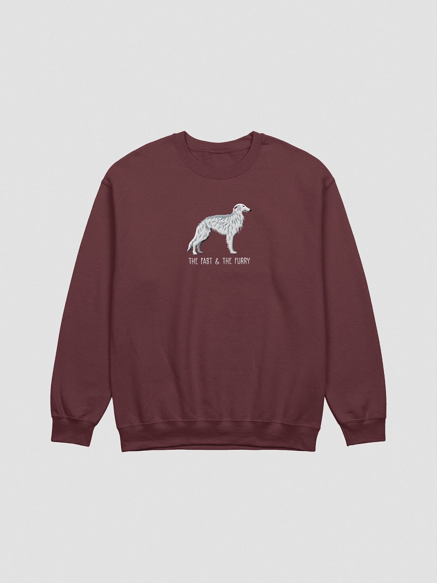 The Fast & The Furry Sweatshirt (Embroidered) of a Silken Windhound(White) product image (4)