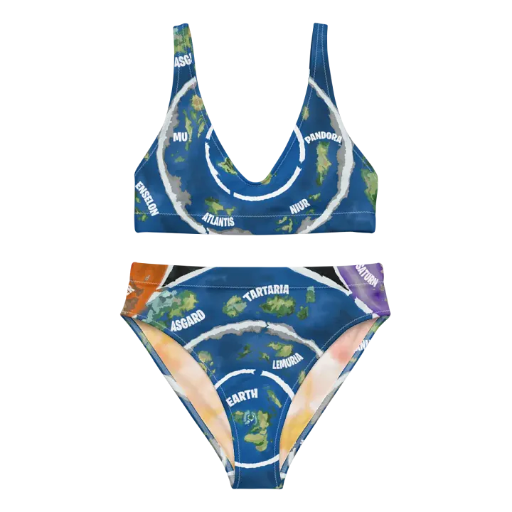 High-Waisted Bikini Set Beyond The Ice Wall Map product image (1)