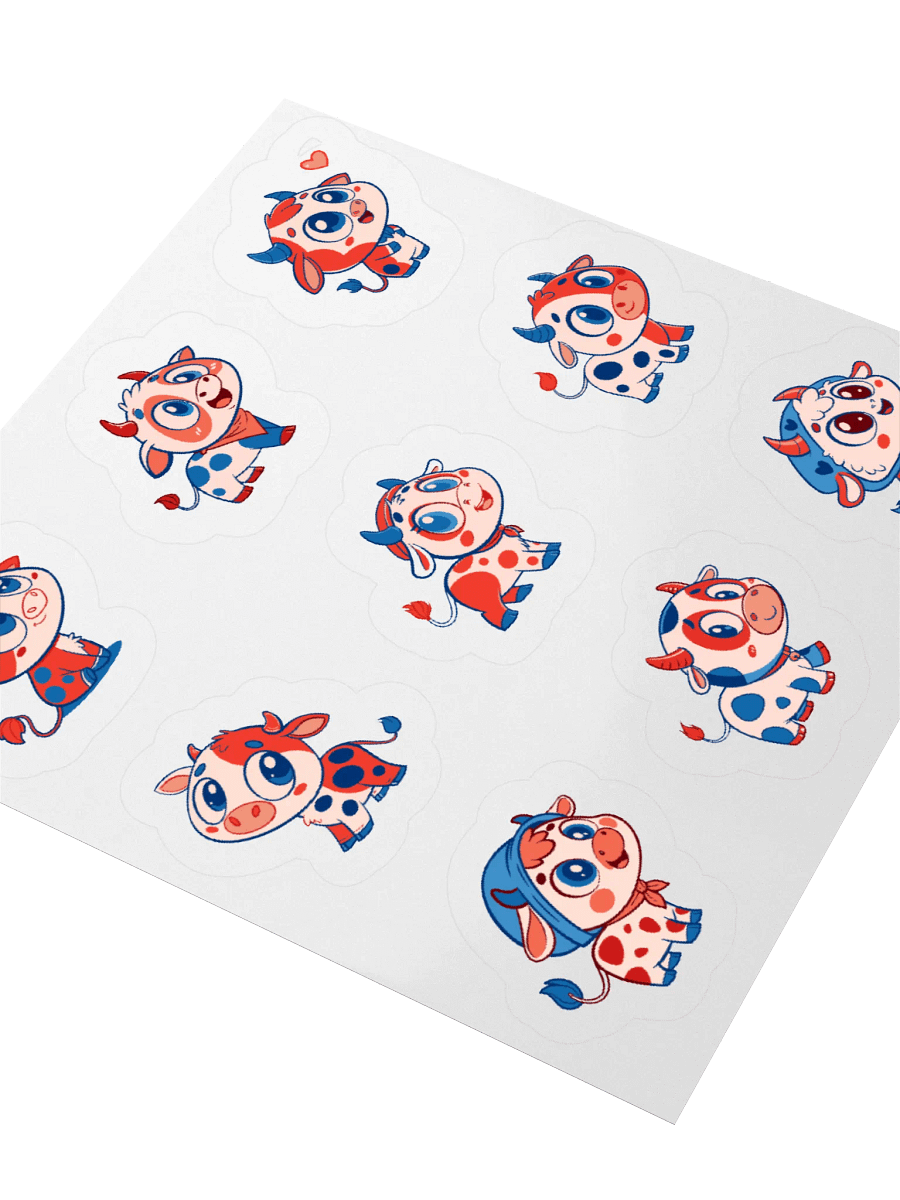 Whimsical Cow Collection Stickers product image (9)