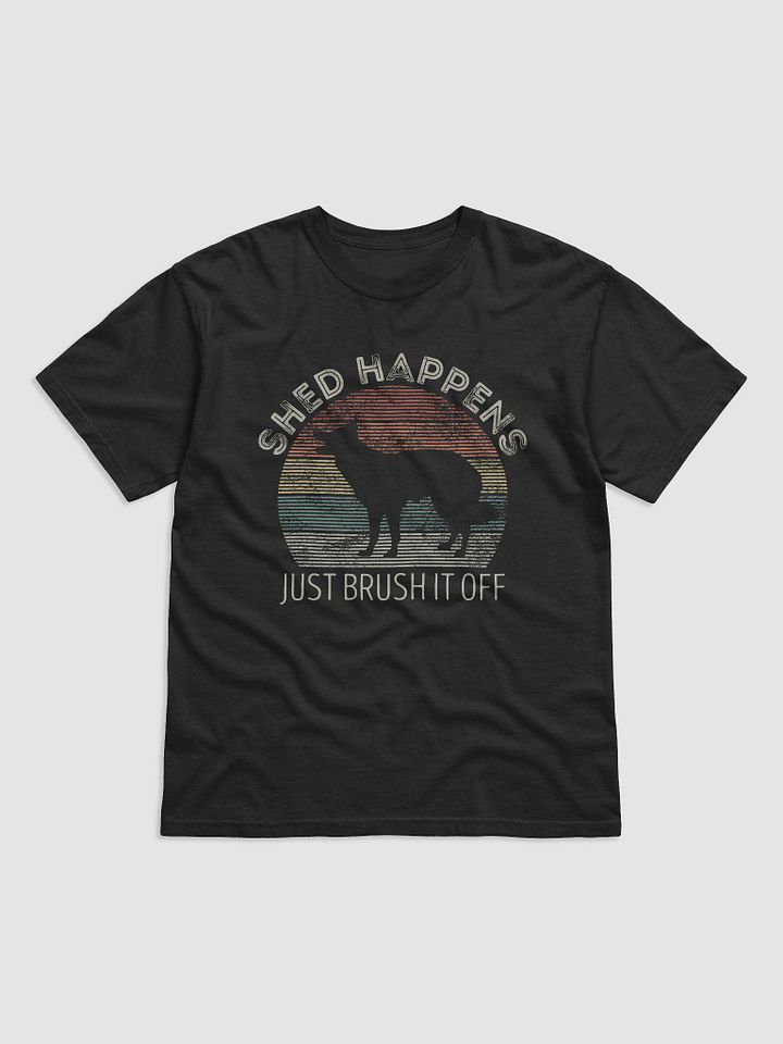 Shed Happens Border Collie Tee | Funny Retro-Vintage Sunset T-Shirt for Border Collie Owners product image (2)