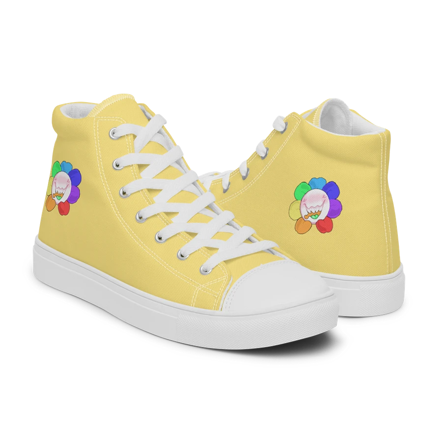 Pastel Yellow and White Flower Sneakers product image (44)