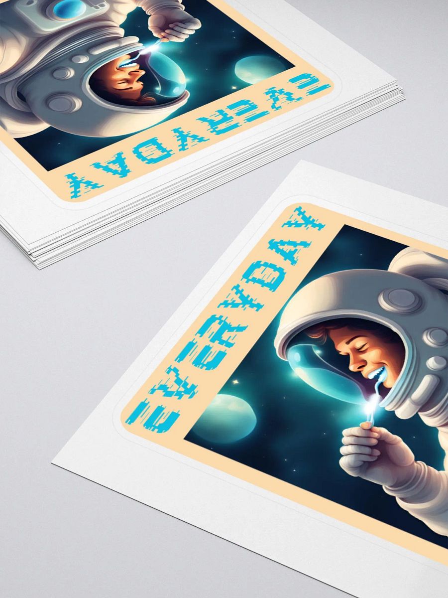 Everyday Astronaut Brushing Teeth Stickers product image (4)