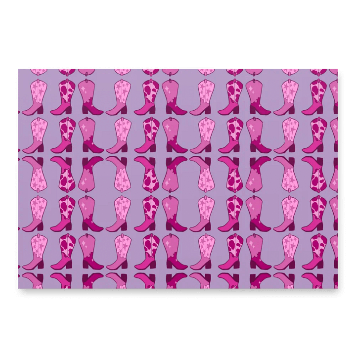 Pretty In Pink Boots Wrapping Paper product image (1)