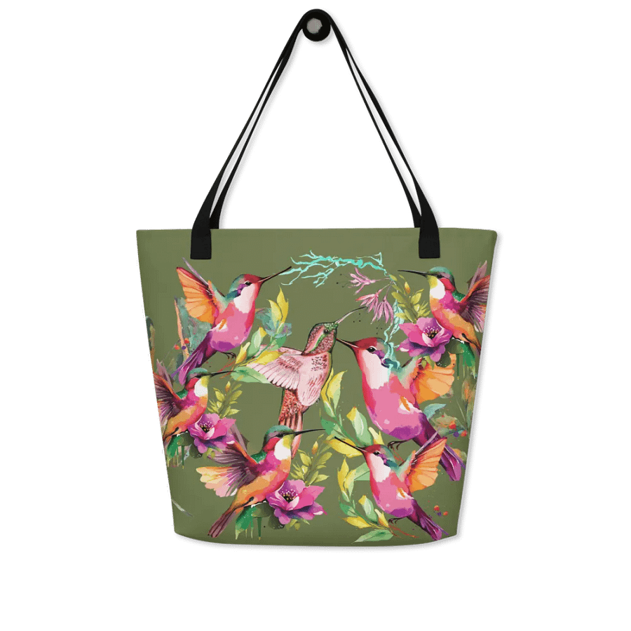Hummingbird Haven Tote gift for birding moms product image (4)