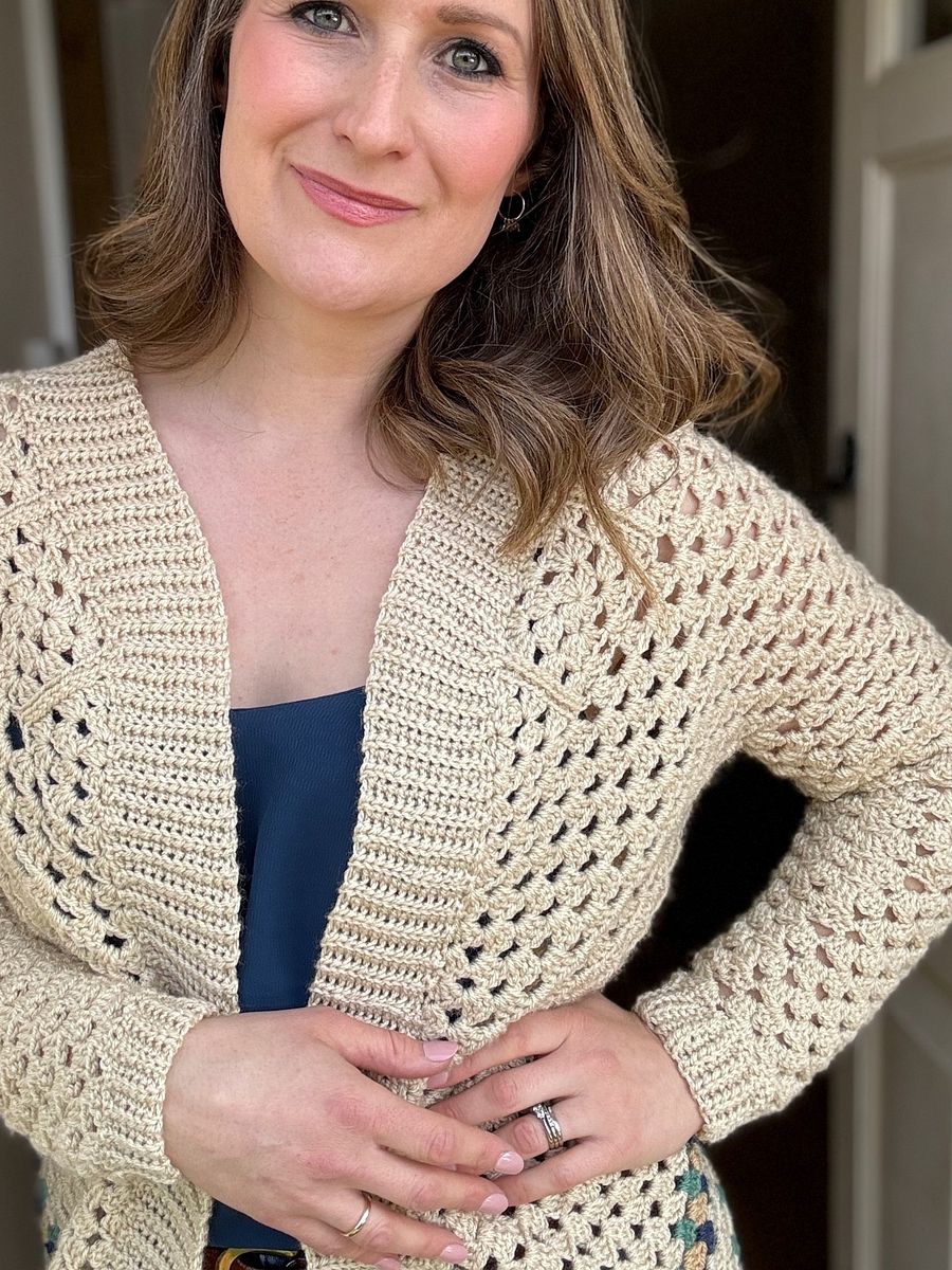 Modern Granny Square Cardigan Pattern Adult Sizes product image (6)