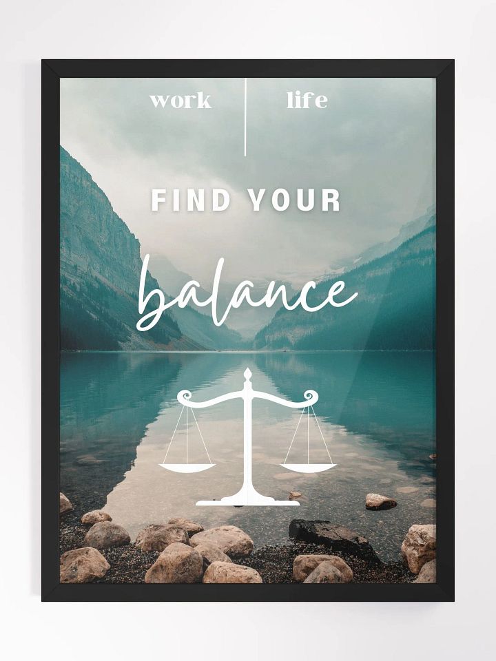 Find your balance Framed Balance Frame Poster product image (1)