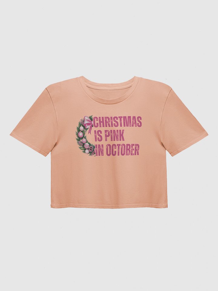 christmas is pink in october crop top product image (2)