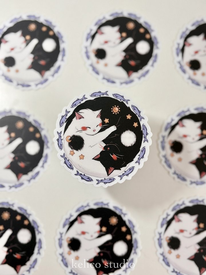 yin & yang bonded pair (primary series) • die-cut sticker product image (1)