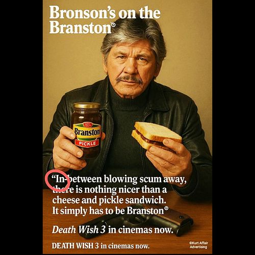 Listen to Charles Bronson! get your pickle sandwich on! and go see Death Wish 3 in theaters right now! 😛

#charlesbronson #br...