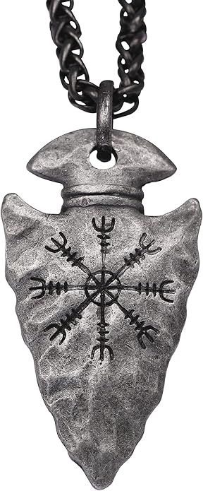 Viking Helm of Awe Arrowhead Protection Talisman Pendant Necklace product image (1)