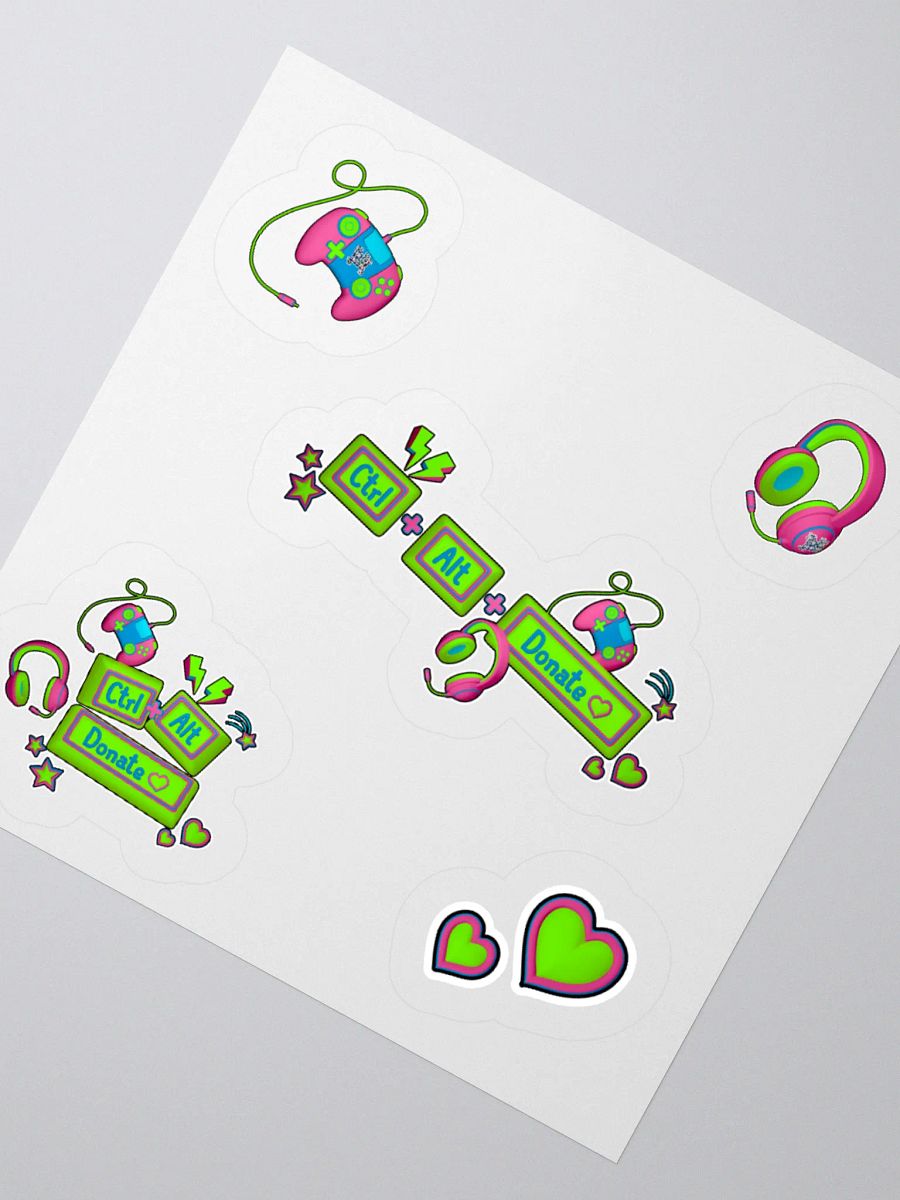 CTRL ALT Donate 2025 - Sticker Pack (Neon Green) product image (3)