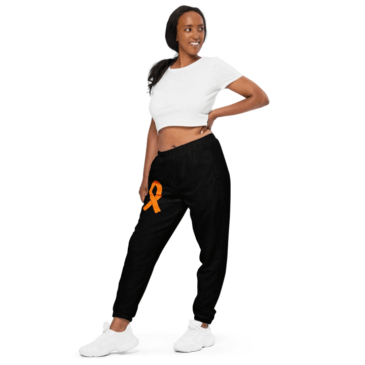 Unisex Track Pants - Black - Cancer Awareness Orange Ribbon product image (2)