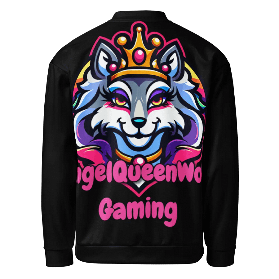 AngelQueenWolf Print Bomber Jacket product image (8)