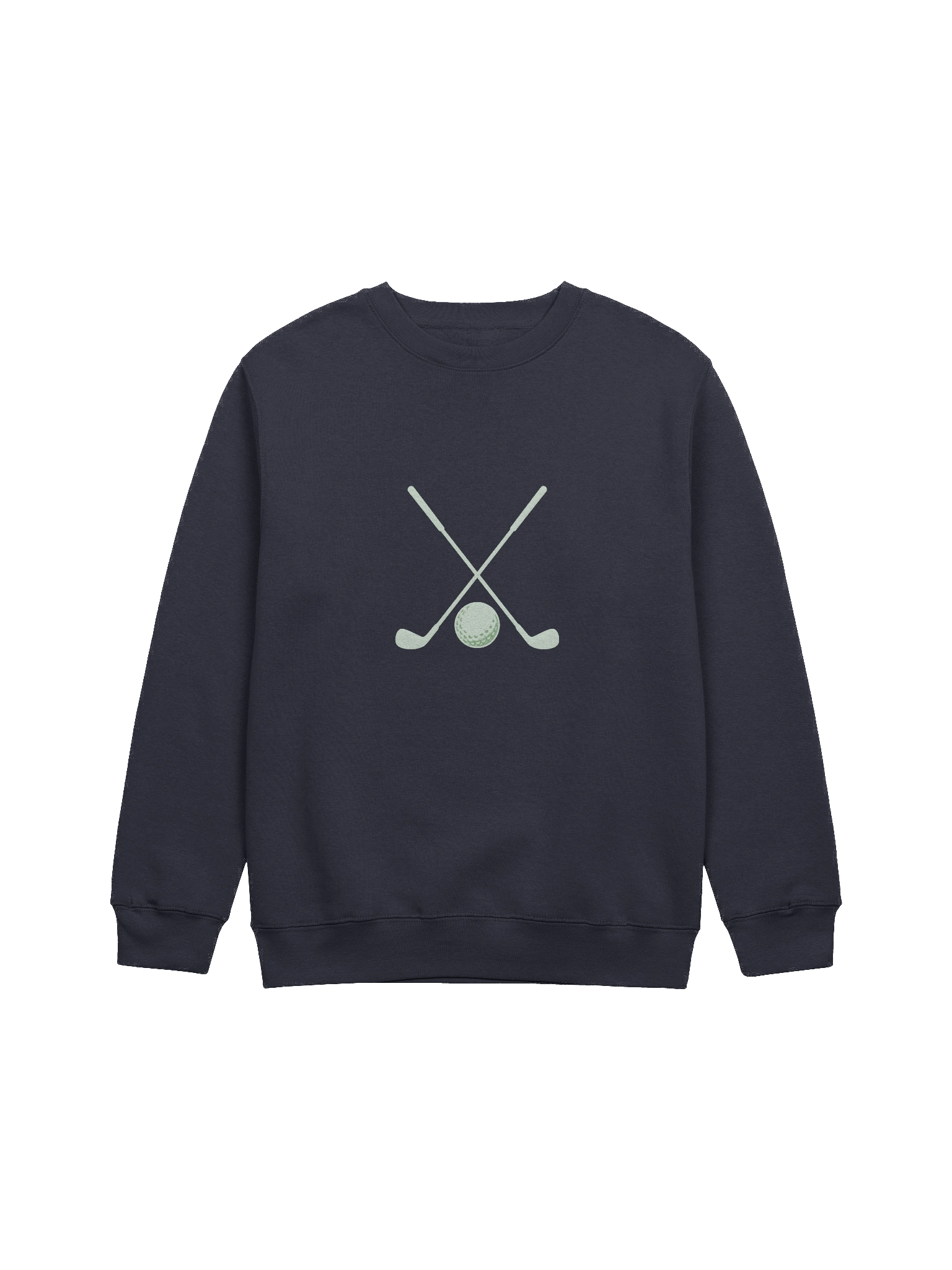 Minimalist Golf Sweatshirt – Crossed Clubs & Ball Icon, Classic Golf Sweatshirt, Golfer Gift product image (1)