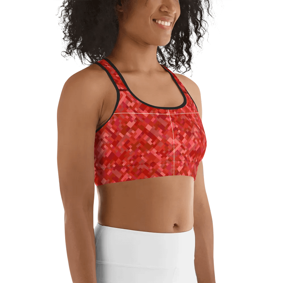 Colorful Mosaic Pattern Sports Bra - v4 product image (1)
