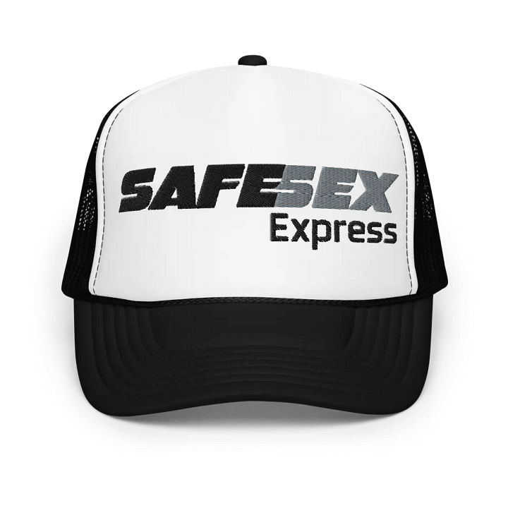 Safe Sex Black/White Trucker Hat product image (1)