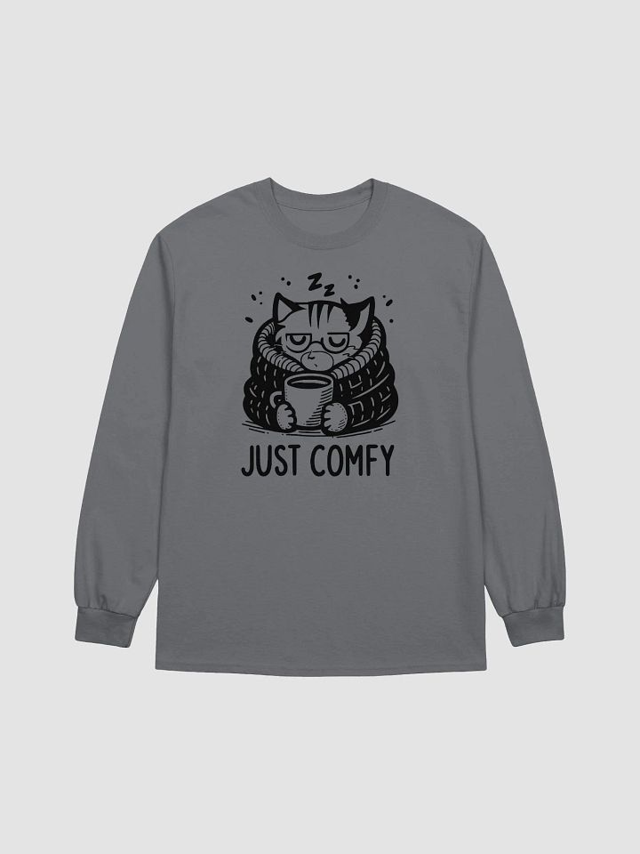 Just Comfy Times Cat || Gildan Ultra Cotton Long Sleeve product image (1)