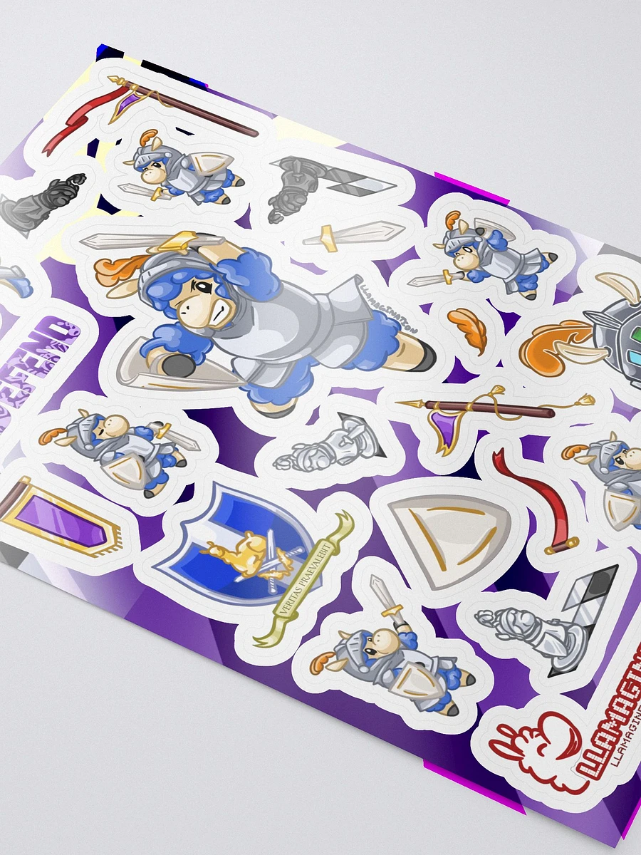 Llama Knight Sticker Set w/ Background product image (3)