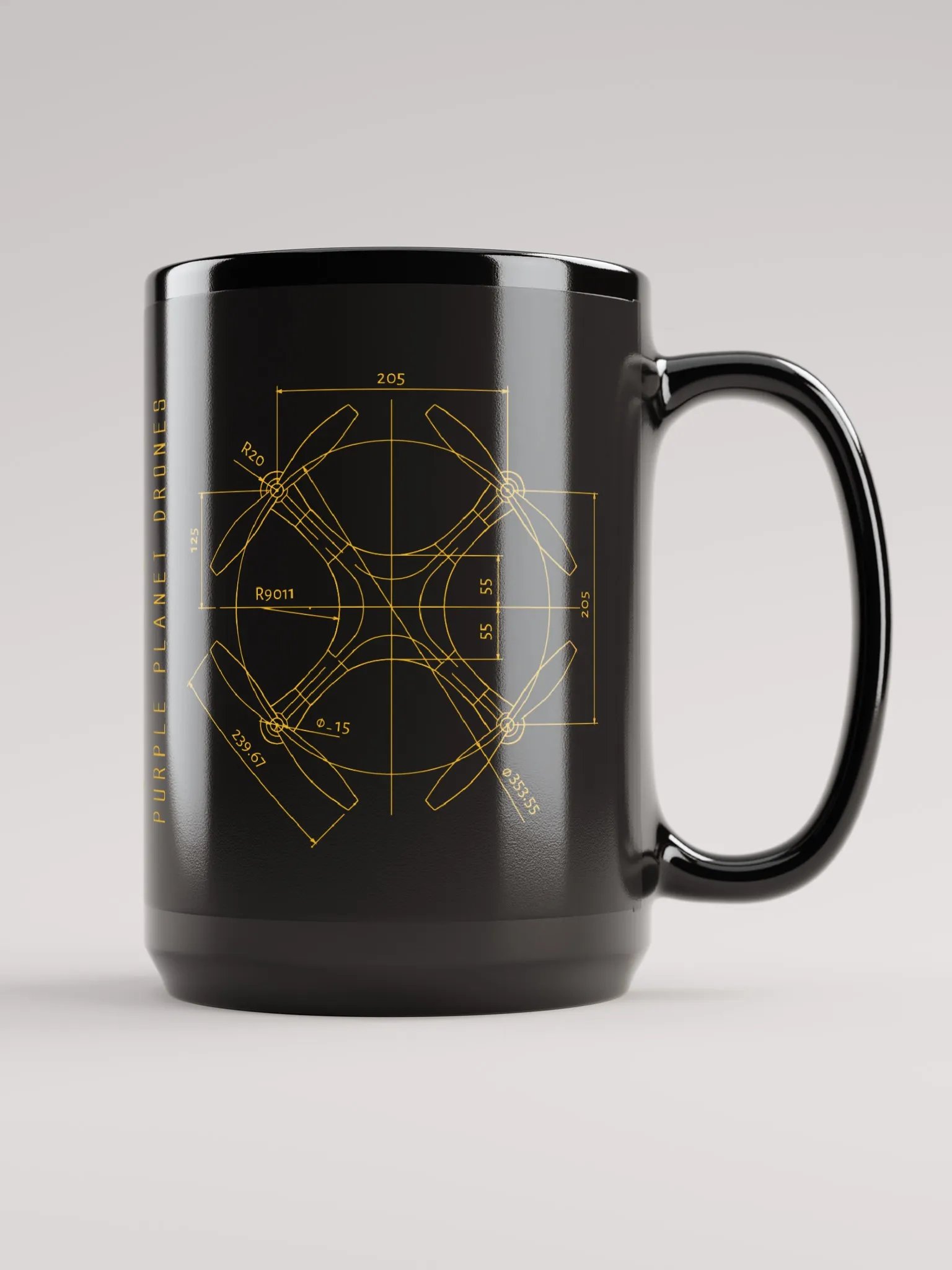 Drone Technical Drawing Mug product image (1)