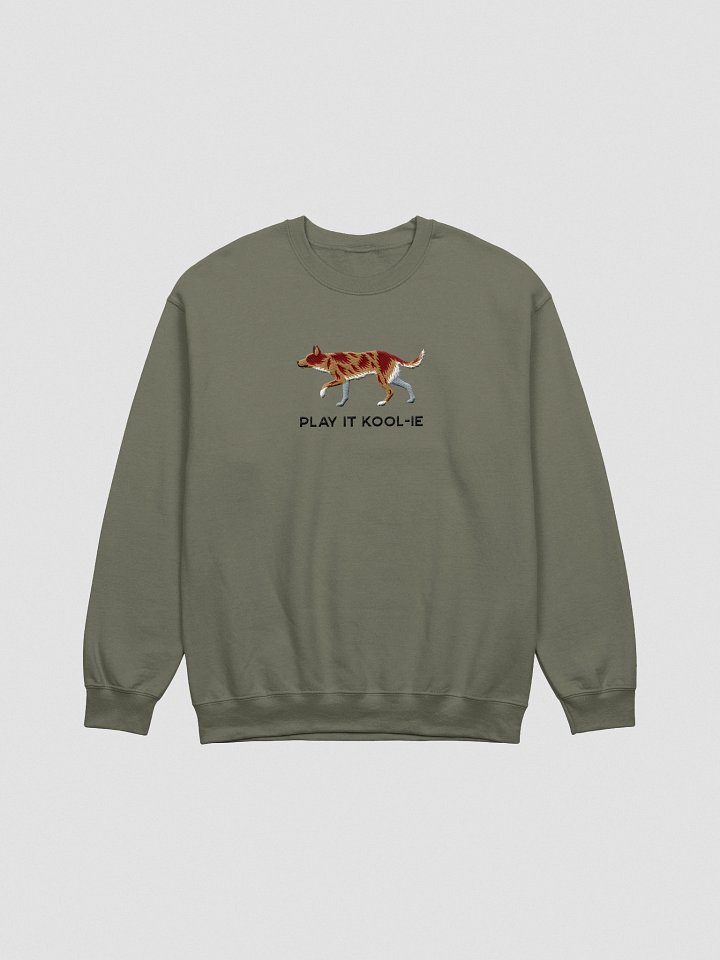 Play It Kool-ie Sweatshirt (Embroidered) of an Australian Koolie(Red Merle) product image (5)