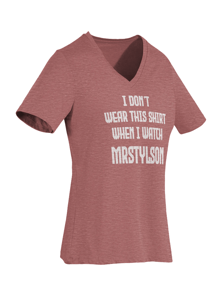I Don't Wear This Women's V-Neck (White Text) product image (42)