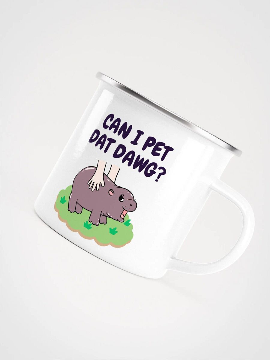 MOODENG'S CAN I PET DAT DAWG? ENAMEL MUG product image (5)
