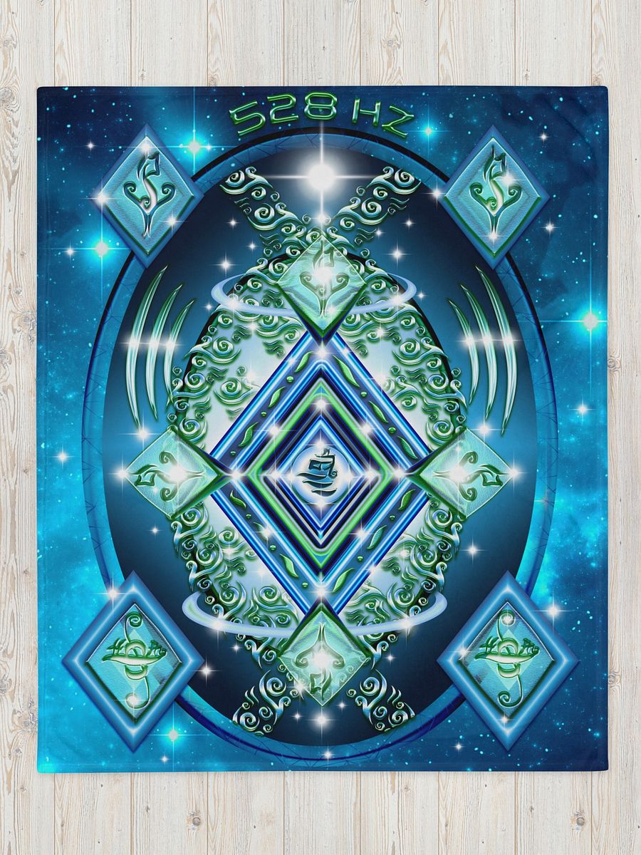 Healing Code 528 Hz Miracles Light-Tech Fleece Blanket product image (5)