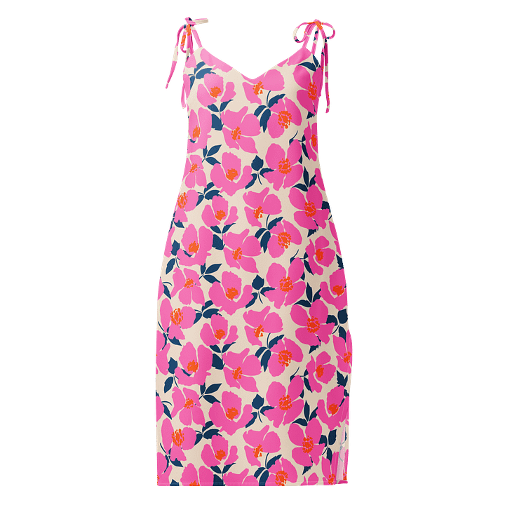 Pink Garden Bloom Chiffon Slip Dress product image (1)