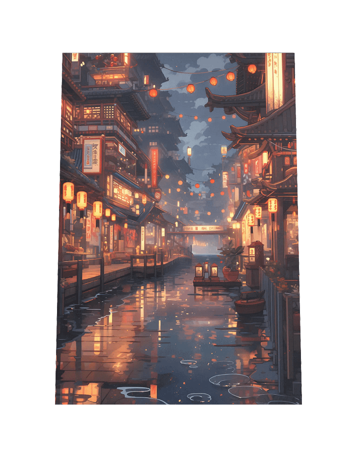 Asian City Lights Poster product image (1)