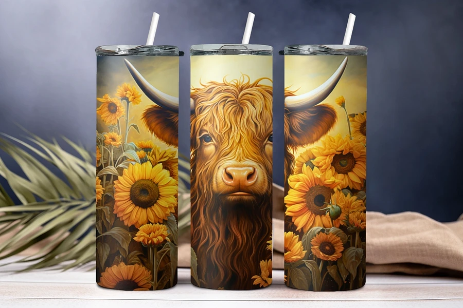 Highland Cow and Sunflowers Tumbler product image (6)