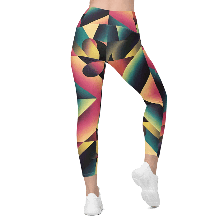 Abstract Lithographic Pattern Design Leggings with pockets - V7 product image (1)