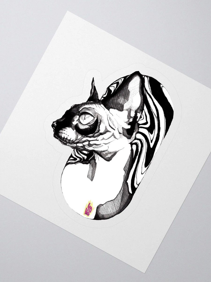 (Sticker) SUMINAGASHI BLACK CAT product image (2)
