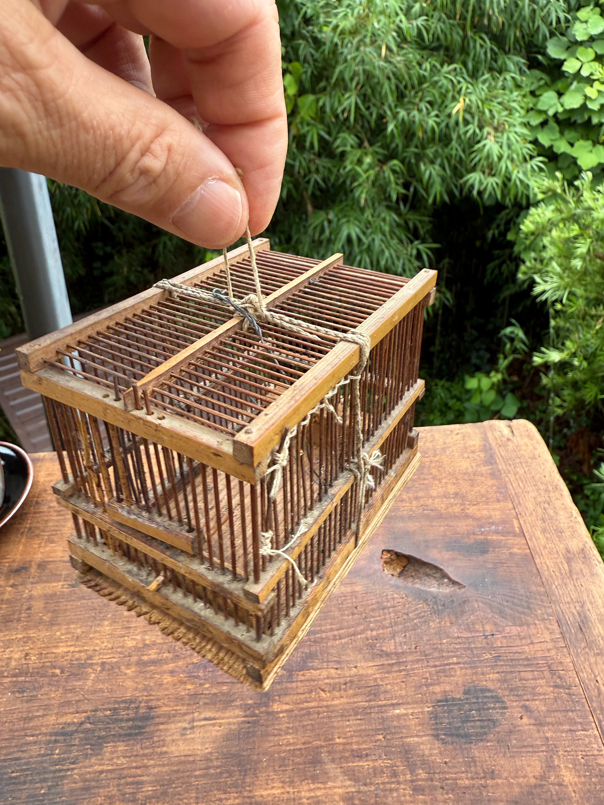🎎 Antique Japanese Mushi Kago Insect Cage – Handcrafted Bamboo Folk Art – Japan Antique Roadshow product image (6)