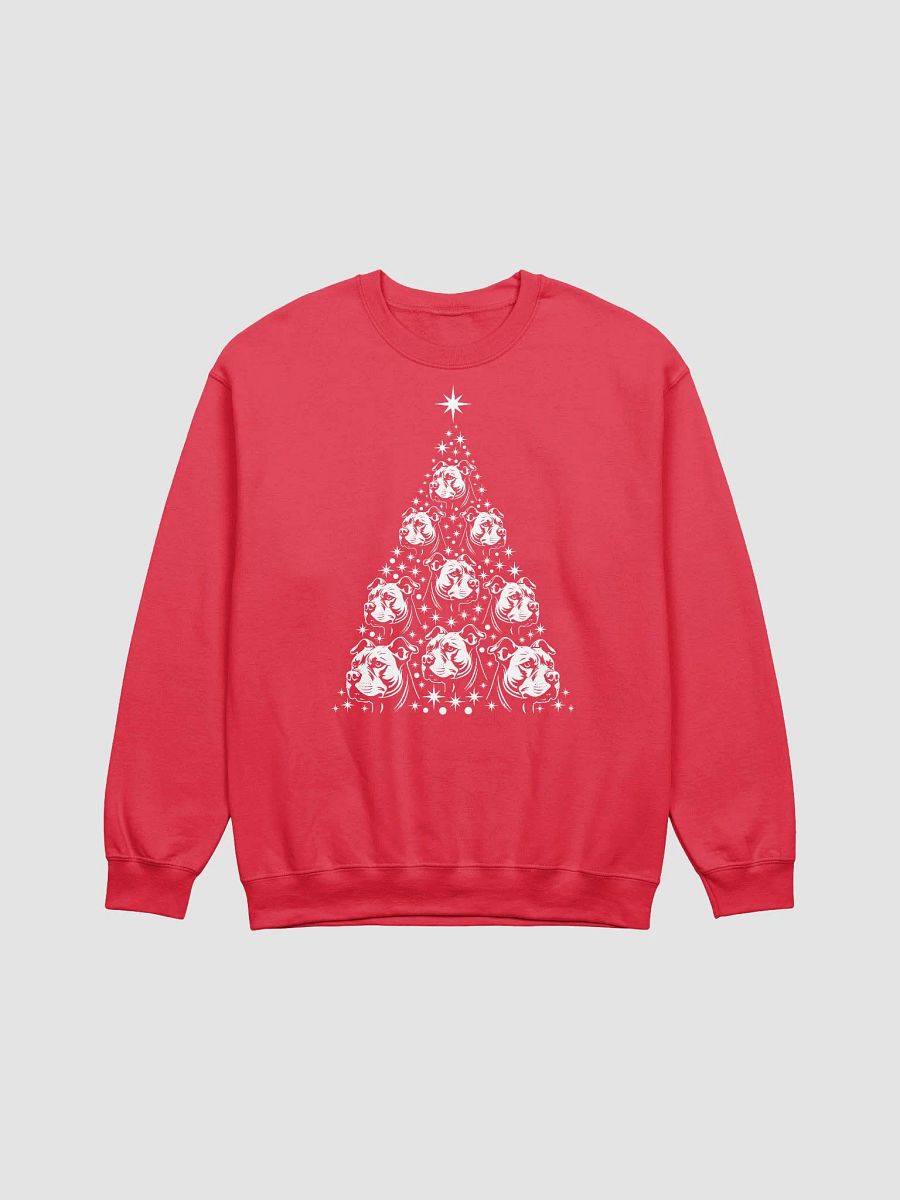 Pitbull Terrier Christmas Tree Sweatshirt Design for Pittie Paw-rents product image (23)