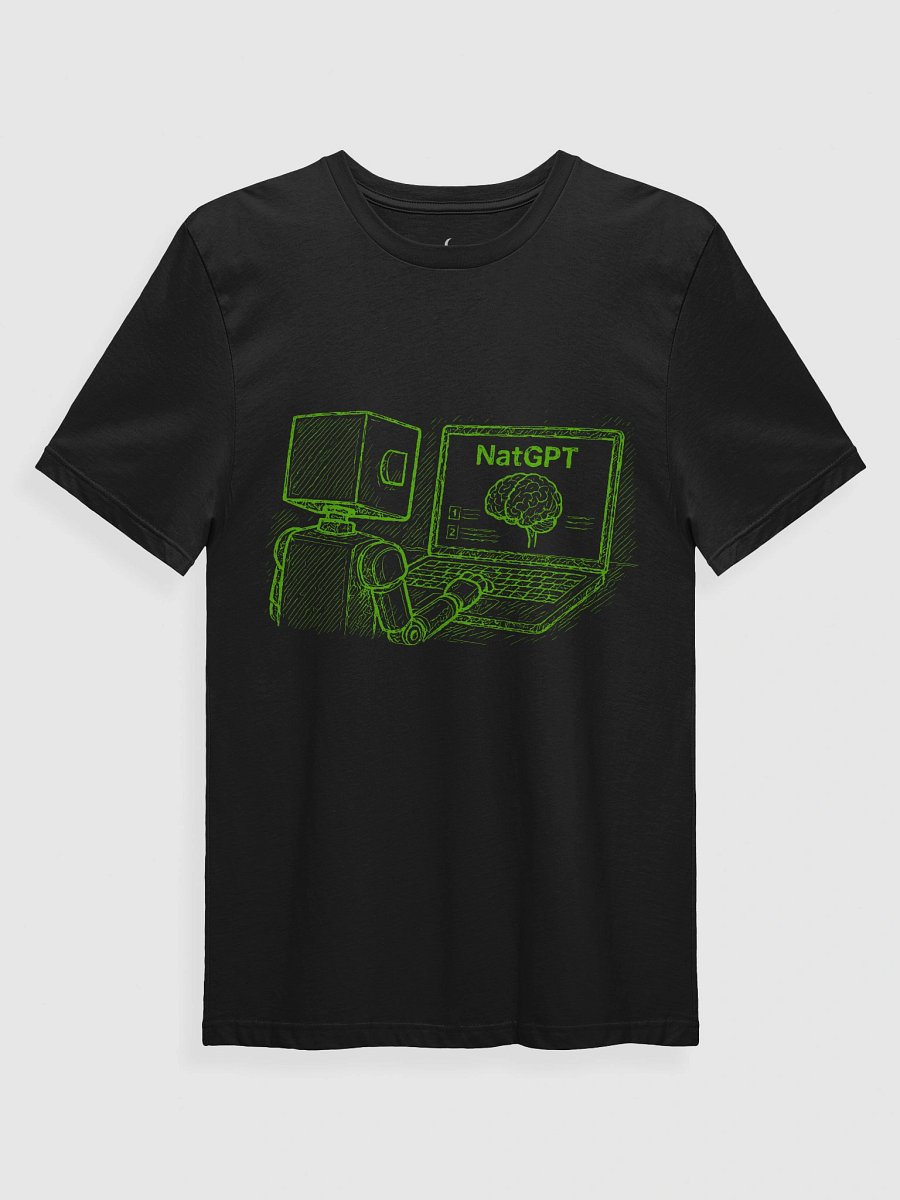 NatGPT: Check important info shirt - Black Tee product image (1)