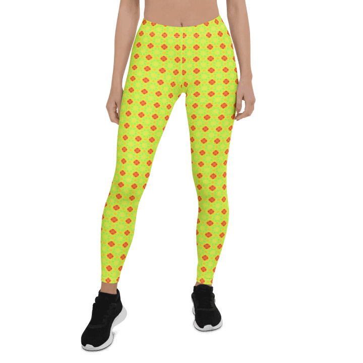 Abstract Repeating Coloured Shapes Ladies Leggings product image (1)