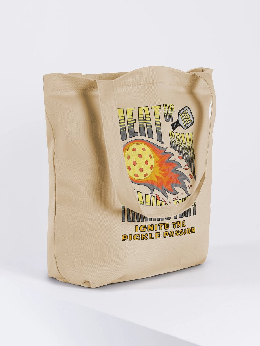 Heat Up The Game Flaming Fury Pickleball Eco-Friendly Tote Bag product image (4)