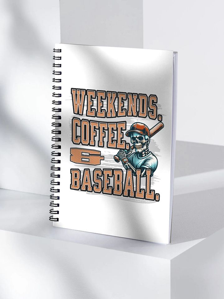 Weekends Coffee And Baseball Skeleton Warrior Notebook product image (1)