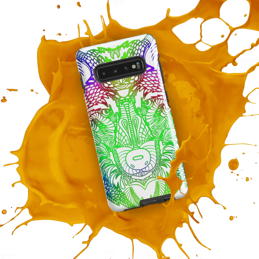 Wolf Head Green Mandala Phone Case product image (9)