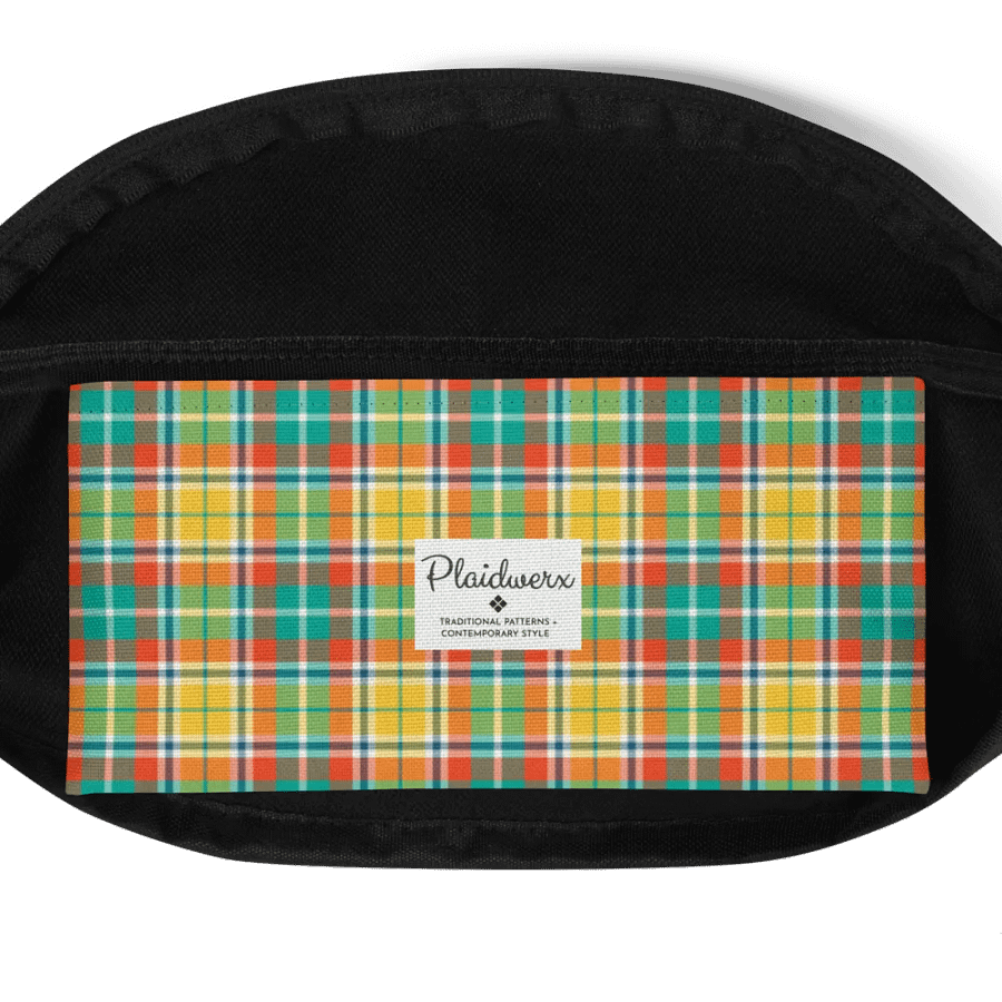 Yellow and Seafoam Green Plaid Fanny Pack product image (6)