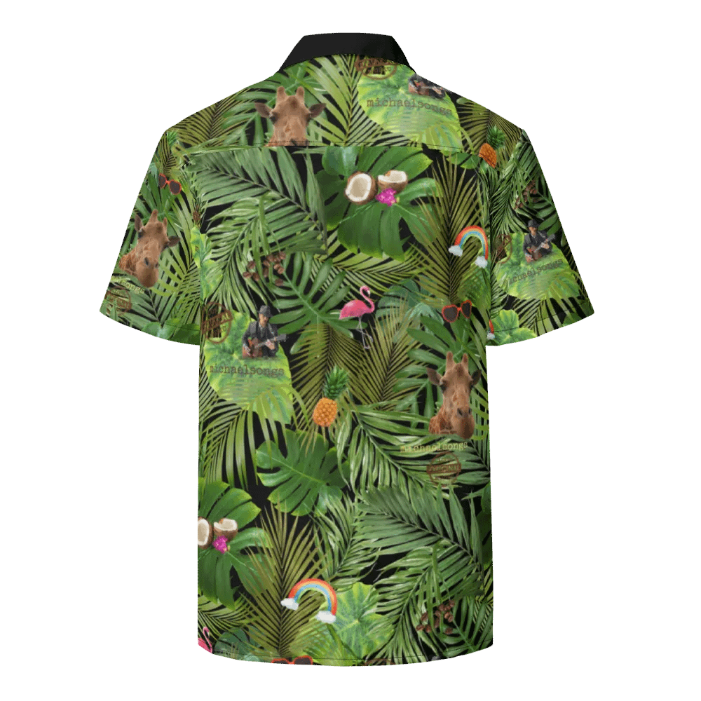 hawaiian shirt w/exclusive tropical pattern on night product image (2)