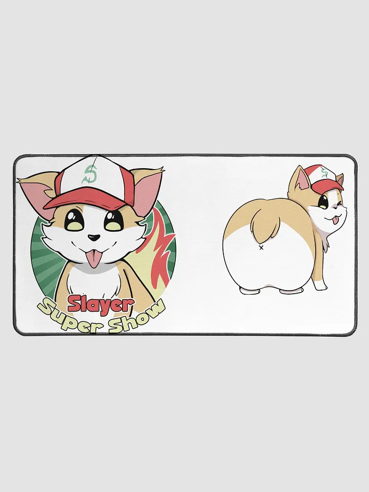 Slayer Super Show comfy & sheek Desk mat (Corgi butt edition) product image (1)