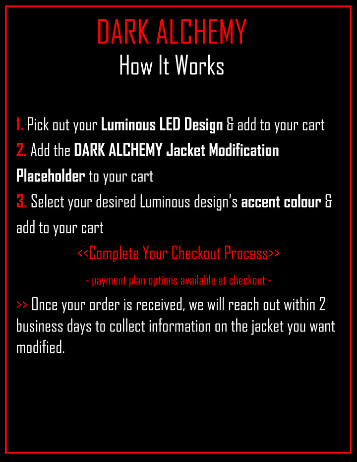 DARK ALCHEMY - Jacket Modification [REQUIRED] product image (2)