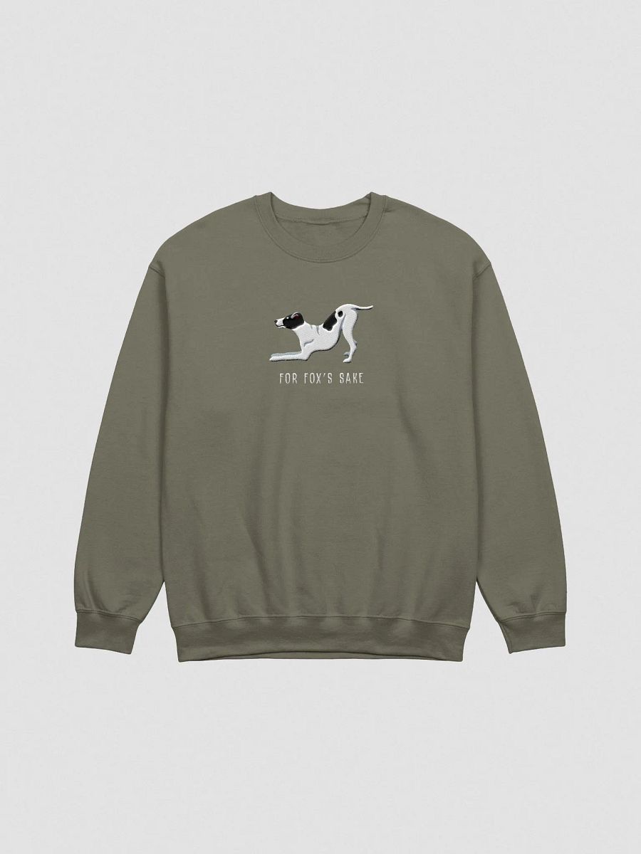 For Fox's Sake Sweatshirt (Embroidered) of a Smooth Fox Terrier(Black & White) product image (4)