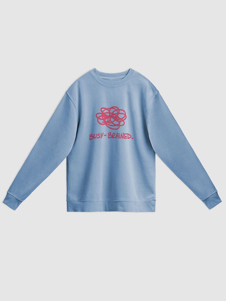 BUSY-BRAINED (fuchsia design) printed pigment crewneck product image (11)